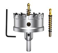 ASNOMY 68 mm T.C.T, Broca para sierra perforadora con punta de carburo de tungsteno para metal, con 2 brocas para metal duro, acero, hierro, madera, plástico