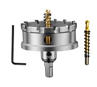 ASNOMY 70mm Scie à Cloche en carbure de tungstène, TCT Foret de scie trépan avec 2 forets pilote plaqués titane pour acier inoxydable, feuille, métal