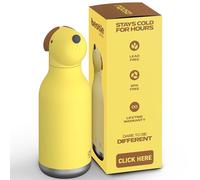 asobu Bestie Dog Bouteille isotherme en acier inoxydable pour enfants avec paille à rabat sans BPA 500 ml