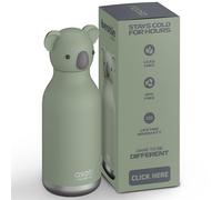 asobu Bestie Koala Bouteille d'eau avec joli personnage de collection, sans | 473,6 g, reste froid 24 heures, isolation sous vide à double paroi, acier inoxydable de qualité alimentaire, anti-fuite