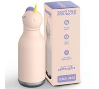 asobu Bestie Unicorn Bouteille en acier inoxydable pour enfants avec paille à rabat sans BPA 500 ml