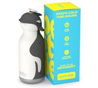 asobu Bestie Whale Bouteille d'eau avec joli personnage de collection, sans | 473,6 g, reste froid 24 heures, isolation sous vide à double paroi, acier inoxydable de qualité alimentaire, anti-fuite