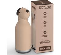 Asobu® Bouteille d'eau pour enfants BESTIE avec paille 460ml - CHIEN MARRON