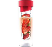 asobu Flavor It Bouteille d'eau en verre avec infuseur à fruits Rouge 590 ml