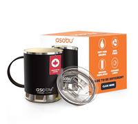ASOBU Mug isotherme en acier inoxydable avec revêtement intérieur en céramique Noir 350 ml