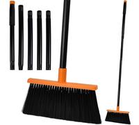 ASOUUNLD Balai Jardin Extérieur 145cm, Balai d'intérieur Souple Adapté au Travail Brosse de Jardin avec Poils Rigides pour Nettoyage des Routes, Cour Extérieure, Terrasses, Piazza