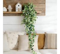 ASOUUNLD Plante Artificielle Tombante, Lierre Artificiel 130CM Faux Lierre Plante Artificielle Fausse Plante Tombante Plantes Artificielles Suspendues Deco pour Bureau Cuisine Jardin