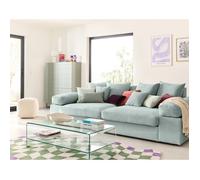 Lisa design canapé droit Aspen 4 places - Bleu