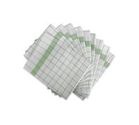 Aspero Torchon à vaisselle 'Classic' vert / blanc, Taille One Size