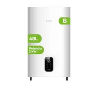 Aspes Chauffe-eau électrique 50 litres, AT5000DDW. 2000W, kit de montage inclus, résistance en acier émaillé, thermostat numérique, température maximale 93 º, blanc d’efficacité énergétique