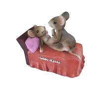 Aspinaworld Tirelire décorative souris dans le lit 13 cm, tirelire animale, tirelire pour Erwacxhsene