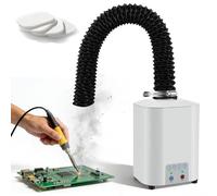 Aspirateur à Vapeur de Soudure de 50W, 128m³/h Extracteur de Fumée avec Filtre à 3 Couches, Silencieux <55dB Portatif Aspirateur à Vapeur de Soudure pour Laser, Capture Particules 0.3μm et Vapeurs