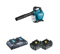 Aspirateur-Broyeur Souffleur 2x18V DUB363ZV + 2 batteries BL1850B 18V 5 Ah + 1 chargeur rapide double DC18RC MAKITA