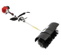 Aspirateur de feuilles à essence - Balai de jardin - Largeur de balayage de 52 cm - Moteur 2 temps de 2,3 chevaux - Refroidissement par air - Réservoir de carburant de 1 litre - Couleur : noir/rouge