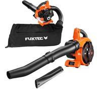 FUXTEC Aspirateur de feuilles 4en1 FX-LBS126 - Souffleur de feuilles | Broyeur de feuilles | 4,6Kg | 26ccm | 0,7KW | 2 temps| Réservoir 450ml | Panier de ramassage 45L
