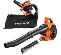 FUXTEC FX-LBS126 4 en 1 : aspirateur, souffleur et broyeur de feuilles, avec deux tuyaux de soufflage inclus