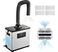 Aspirateur de fumées de soudage - Système d'aspiration des fumées - Filtre 3 en 1 - 510 m³/h - 10 niveaux - Moteur sans balais et télécommande - Pour le soudage, le brasage, la gravure laser et l'impr