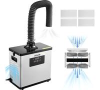 Aspirateur de fumées de soudage VEVOR, aspirateur de fumées de soudage avec filtre 3 en 1, puissance d'aspiration de 510 m³/h, 10 niveaux de vitesse, moteur sans balais télécommandé, adapté à la gravu