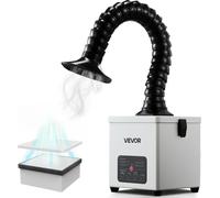 Aspirateur de fumées de soudure VEVOR, aspirateur de fumées de soudage avec filtre à 3 niveaux, puissance d'aspiration de 180 m³/h et régulation du débit d'air à 3 niveaux, aspirateur de table sans ba