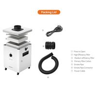 Aspirateur de fumées - Purificateur d'air pour gravure laser et soudure - 150 W - Filtre à 3 étapes - 258 m³/h - Tuyau de 1,4 m - Mobile
