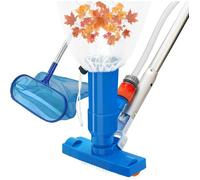 Aspirateur De Piscine Avec Filet Skimmer Grand Volume, Kit D'Entretien De Piscine Portable Avec Cinq Tubes Télescopiques Et Filet