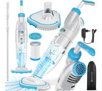 Aspirateur de piscine KESSER® sans fil | Aspirateur électrique pour le fond de la piscine, aspirateur manuel | Nettoyeur de piscine avec filtre et système à 2 vitesses | Kit d'aspirateur manuel sans f