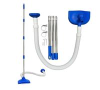 Aspirateur de piscine pour petites piscines hors sol avec perche télescopique et tuyau, aspirateur de piscine portatif alimenté par pompe filtrante, kit de nettoyage de piscine pour petite piscine