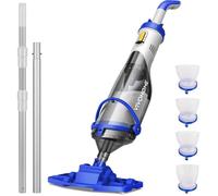 Aspirateur de piscine sans fil bleu - VIVOHOME - Modèle sans fil - Moteur 40 W - Aspiration 70 l/min