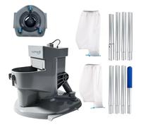 Aspirateur de piscine sans fil, rechargeable à main avec poteaux, autonomie de 60 minutes, aspiration puissante de 11,1 V, 2 sacs filtrants de rechange, idéal pour les piscines creusées, spa, jacuzzi
