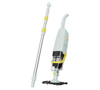 Aspirateur de piscine - YM-S1-03 - Sans fil - Batterie lithium rechargeable (4x) - Appareil à main, léger et portable - Pour spas et petites piscines - Élimine le sable et les saletés - Bleu