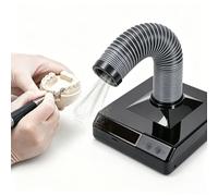 Aspirateur de Poussière Ongles 60W, Extracteur 2 en 1 avec LED, Bras d’Aspiration Articulé 360°, Filtre en Maille pour Ongles Acryliques, Laboratoire Dentaire, Polissage et Ponçage