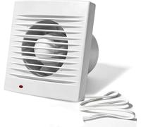 Aspirateur de salle de bain de 120 mm, fonctionnant silencieusement et équipé d'une valve anti-retour