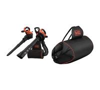 Aspirateur et souffleur de Feuilles électriques 3 en 1 Black+Decker BEBLV300-QS, 3000 Watts, avec déchiqueteuse & Sac à Dos pour Aspirateur-Souffleur-Broyeur, Capacité 70 L