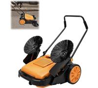 Aspirateur industriel 3680 m²/h. Balai-aspirateur pour sols, largeur de balayage de 105 cm. Balai manuel avec bac de récupération de 55 litres. Angle et hauteur réglables. Machine de nettoyage pour us