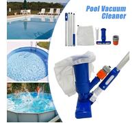 Aspirateur Piscine,Amélioré Kit d'entretien De Piscine Aspiration Portable avec Tige à 4 Sections, Aspirateur sous Vide pour Piscine
