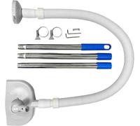Aspirateur pour piscine - Nettoyeur de piscine Spa - Entretien de piscine - Tête en nylon anti-rayures - 61 pouces - Gris