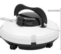 Aspirateur robot pour piscine - Aspirateur sans fil - Nettoyage automatique - Pour piscines intégrées et hors-sol - Électrique, autonomie de 2 heures - Blanc