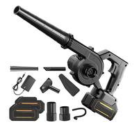 Aspirateur Souffleur Sans Fil, 21 V Souffleur De Feuilles Portable 2 en 1 Avec Batterie 4,0 Ah, Volume D'air 3,3 m³/min, 23000r/min
