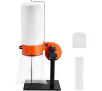 Aspirateur SucceBuy avec débit d'air de 1359,21 m³/h, filtre 2,5 microns, moteur 1 CV, sac collecteur de poussière de 60 L, sacs filtrants et rouleaux - idéal pour le travail du bois