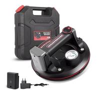 Aspirateur-ventouse professionnel pour carrelage - Ventouse de levage - 20 cm - Capacité de charge : 200 kg - Écran numérique - Pour carrelage, granit et plaques de métal - 1 pièce - Noir