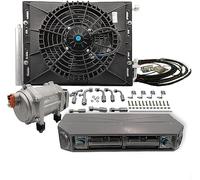 Aspligo Climatiseur électrique 12 V sous tableau de bord - Kit de climatisation universel 12 V pour voiture, van, camping-car, camion, bateau, bus (chauffage et refroidissement)