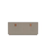 Asplund Armoire Frame 160 Low dark sand. portes pliantes. 42 cm. cognac