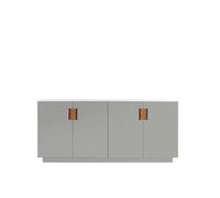 Asplund Armoire Frame 160 Low light grey. portes pliantes. 42 cm. cognac