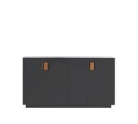 Asplund Armoire Frame 160 Medium char grey. portes pliantes. 42cm. cognac