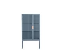 Asplund Frame Semi Vitrine nordic blue. poignée en cuir naturel