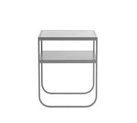 Asplund Nati Tati table de chevet marbre blanc. support storm grey