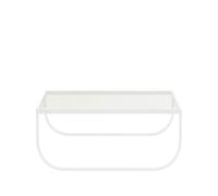 Asplund Table basse Tati High verre. support blanc