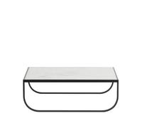 Asplund Table basse Tati Low marbre blanc. char grey