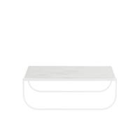 Asplund Table basse Tati Low marbre blanc. support blanc