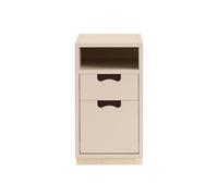 Asplund Table de chevet Snö G3 rose. base en bouleau